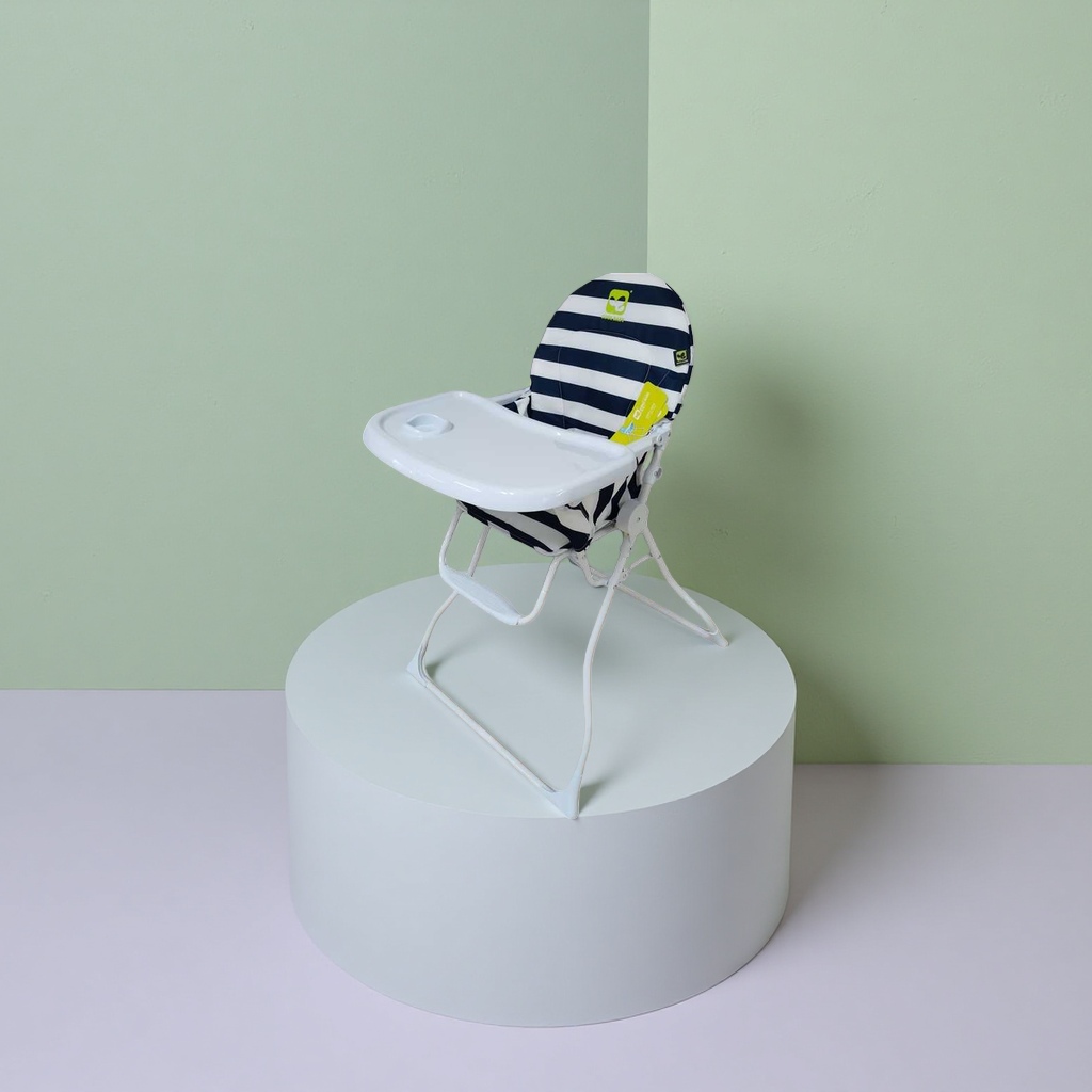 Blue and white striped high chair, Nordic-style dining chair, home bar counter, wooden metal frame Application Scenario