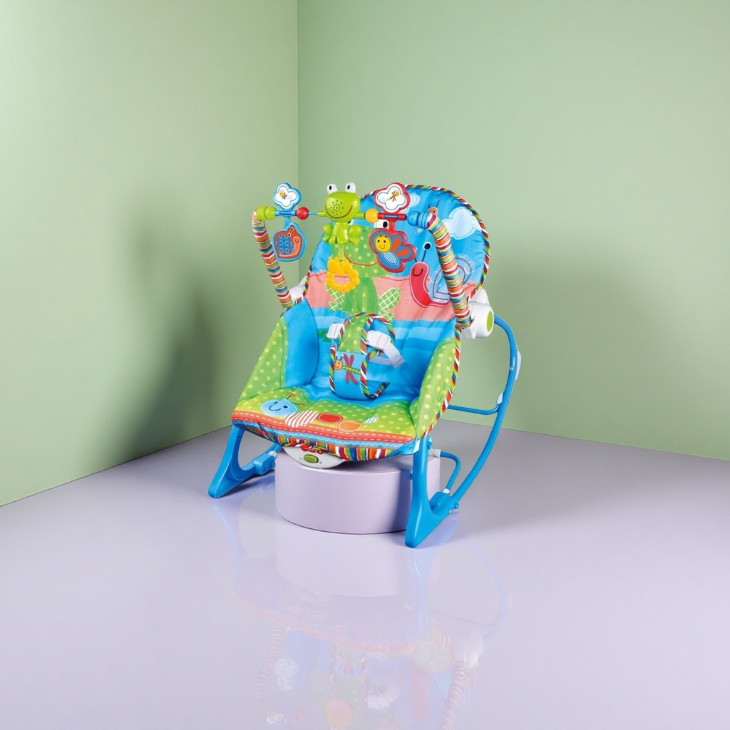 Colorful baby rocking chair, baby comfort rocking chair, adjustable safety belt, silent rocking Specification image