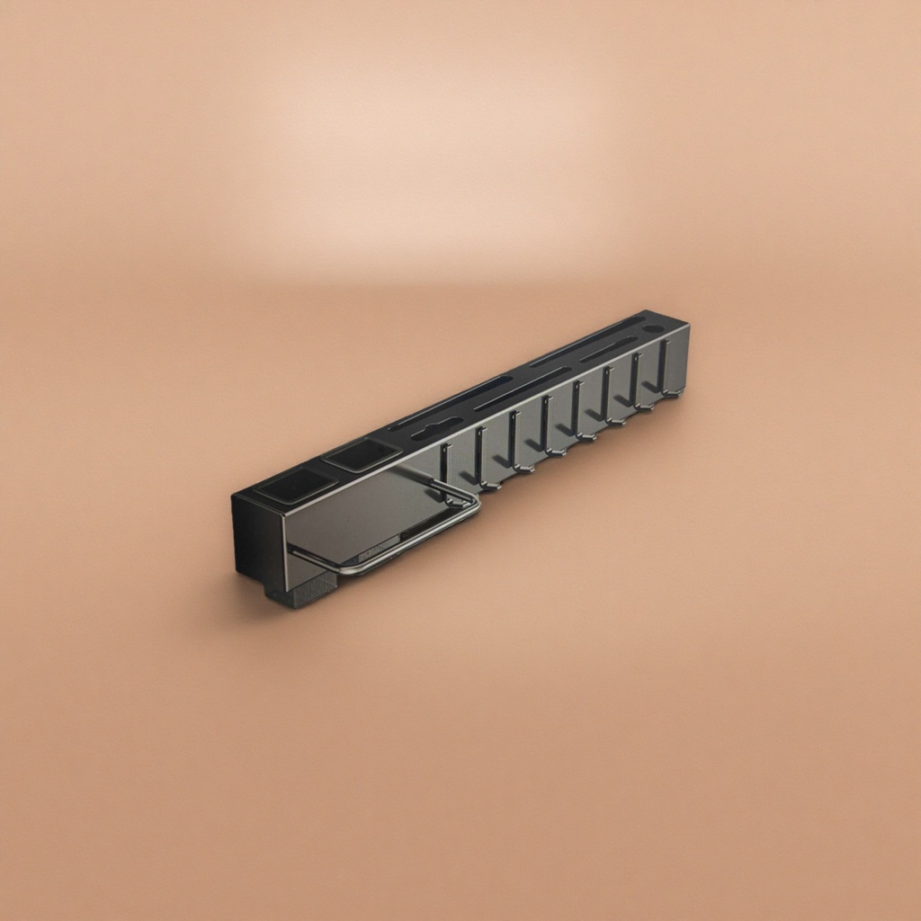 Black metal multi-layer storage rack, suitable for living room, bedroom and balcony, load-bearing and durable Application Scenario