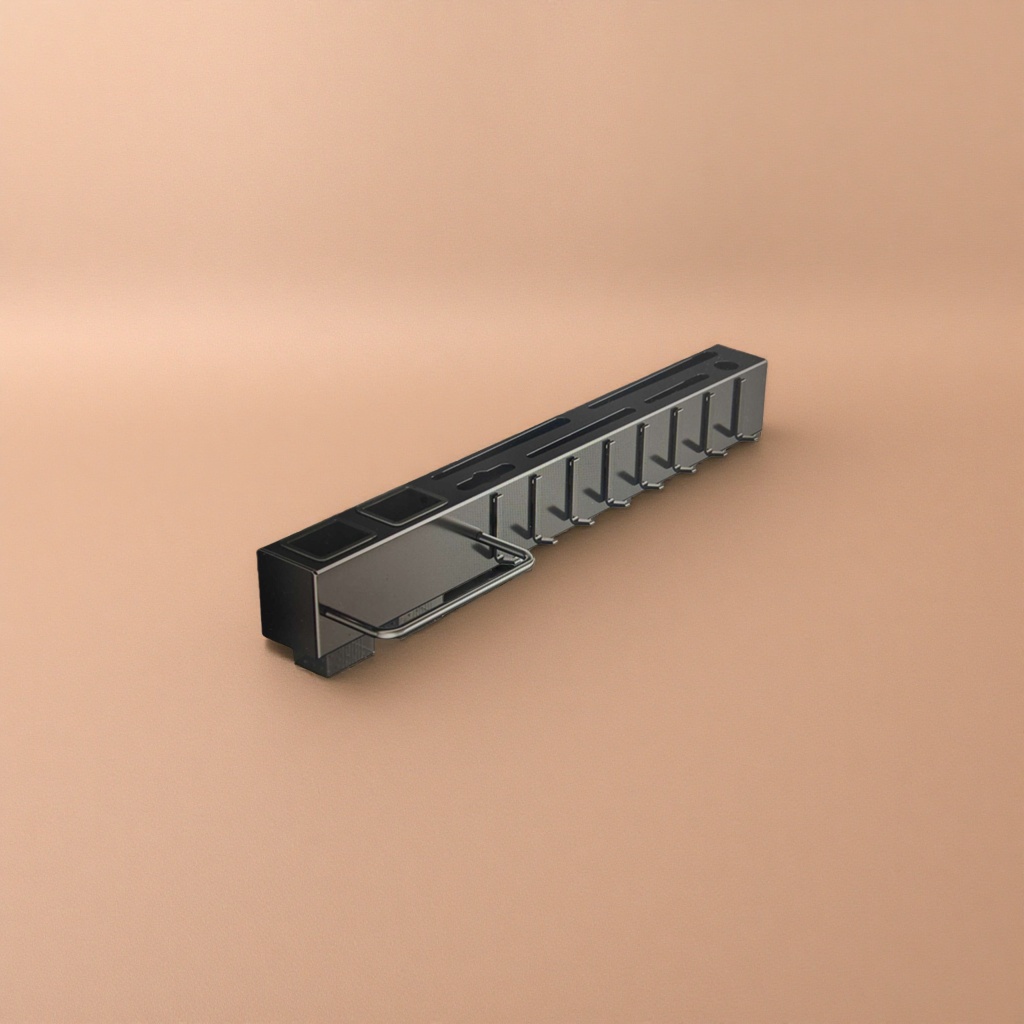 Black metal multi-layer storage rack, suitable for living room, bedroom and balcony, load-bearing and durable details Picture