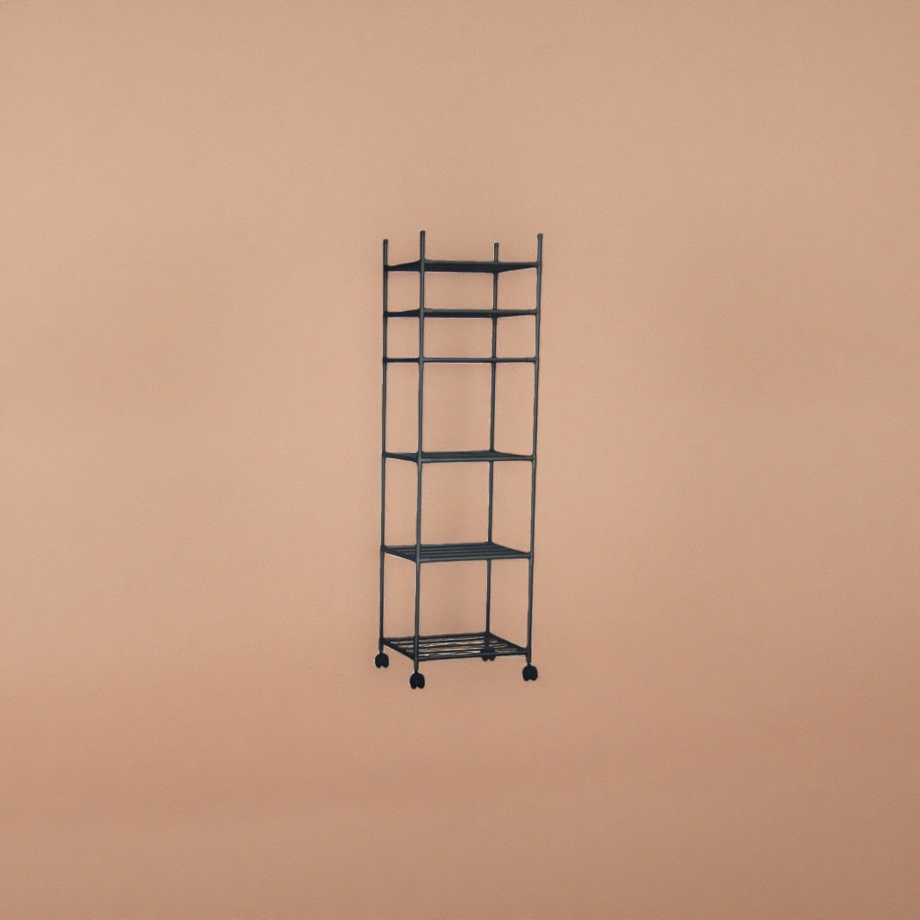 Black metal rack multinivel ajustable sala de estar dormitorio rack de almacenamiento Specification image