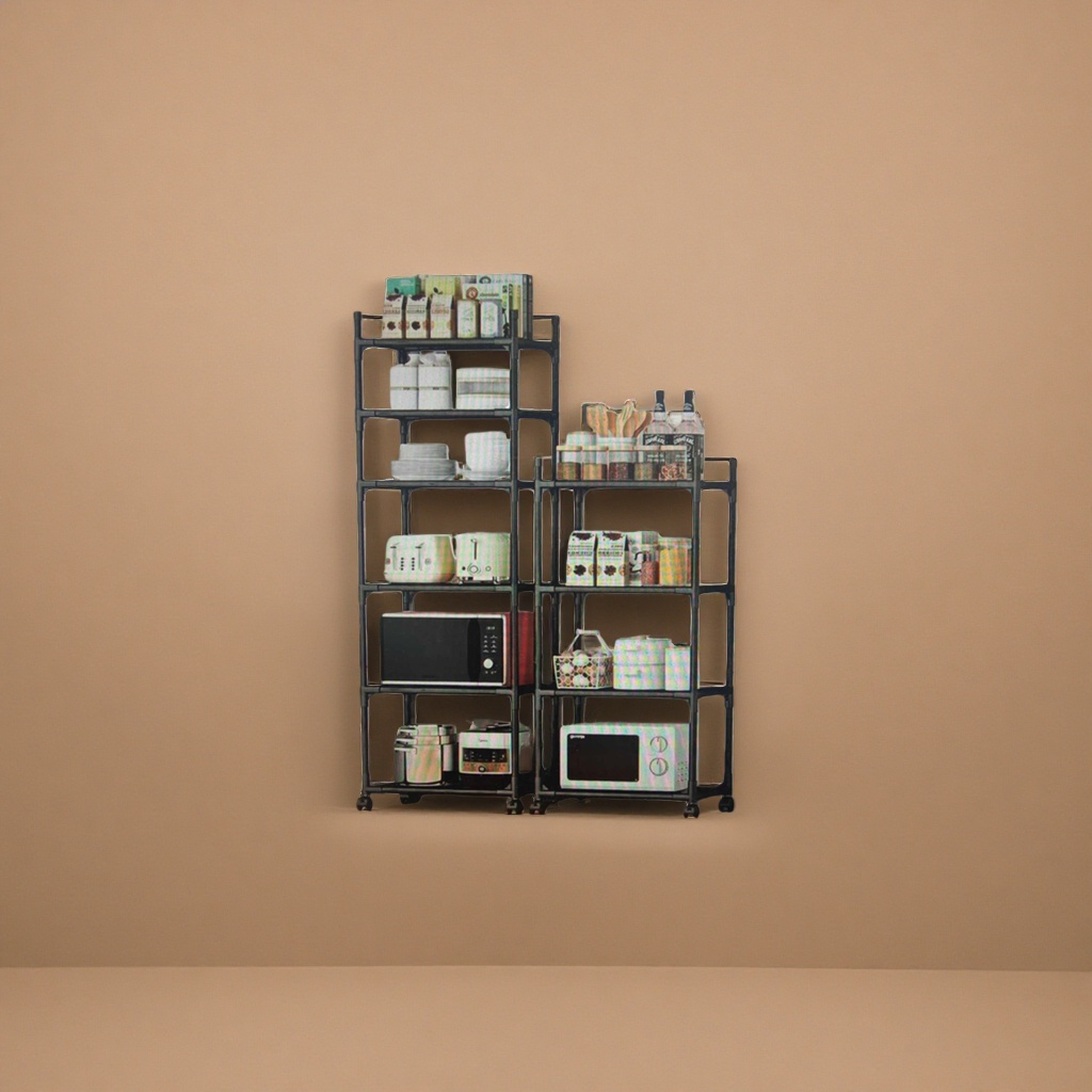 Negro rack desmontable rack de almacenamiento multinivel dormitorio baño cocina universal 090817988 Application Scenario