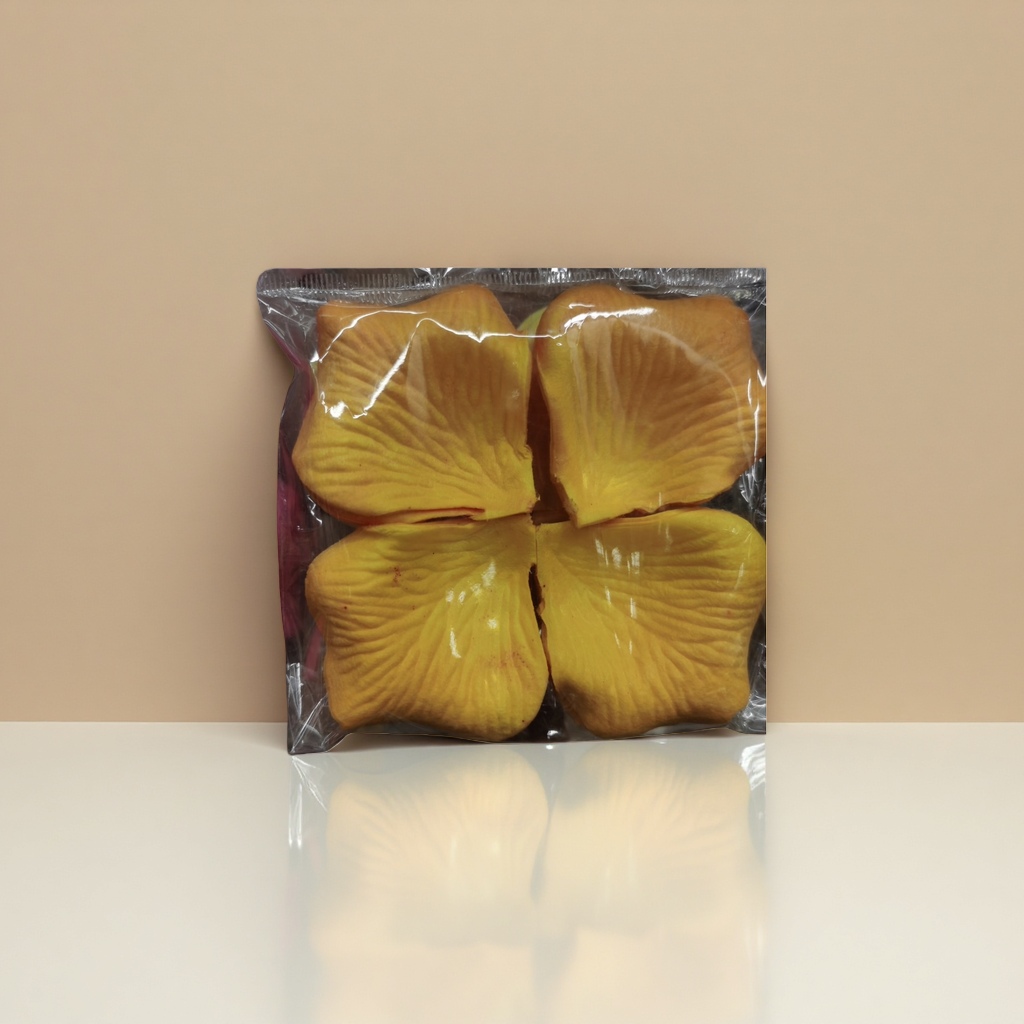 Yellow petal-shaped decorative items, home ornaments, wall decorations, festival arrangements