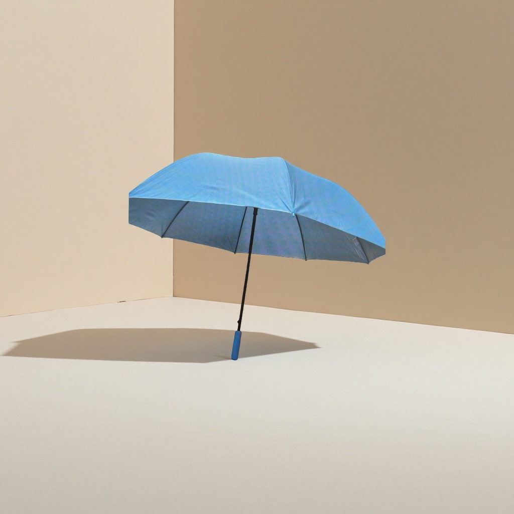 Blue umbrella high-density impact-resistant fabric, a lightweight and foldable model suitable for both weather and rain Specification image