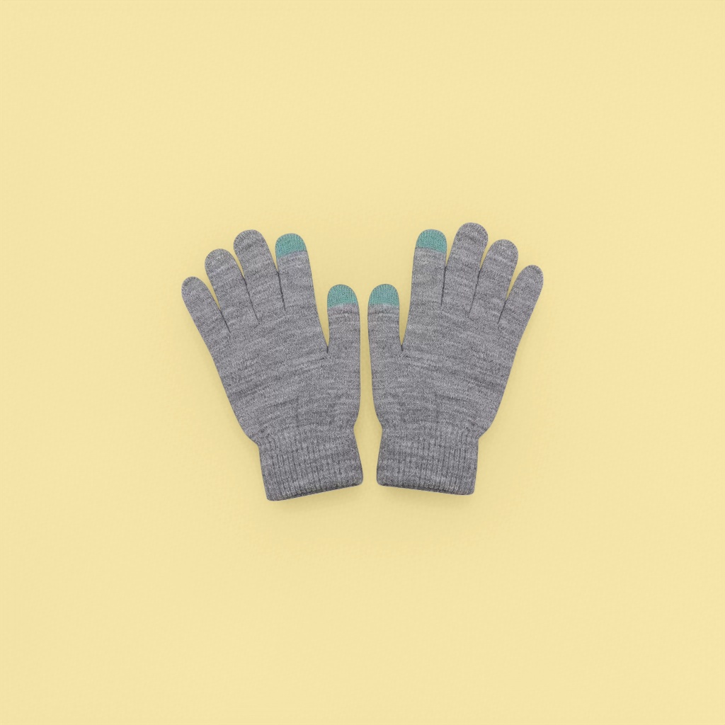 Grey knitted gloves for warm and anti-slip women in autumn and winter Application Scenario