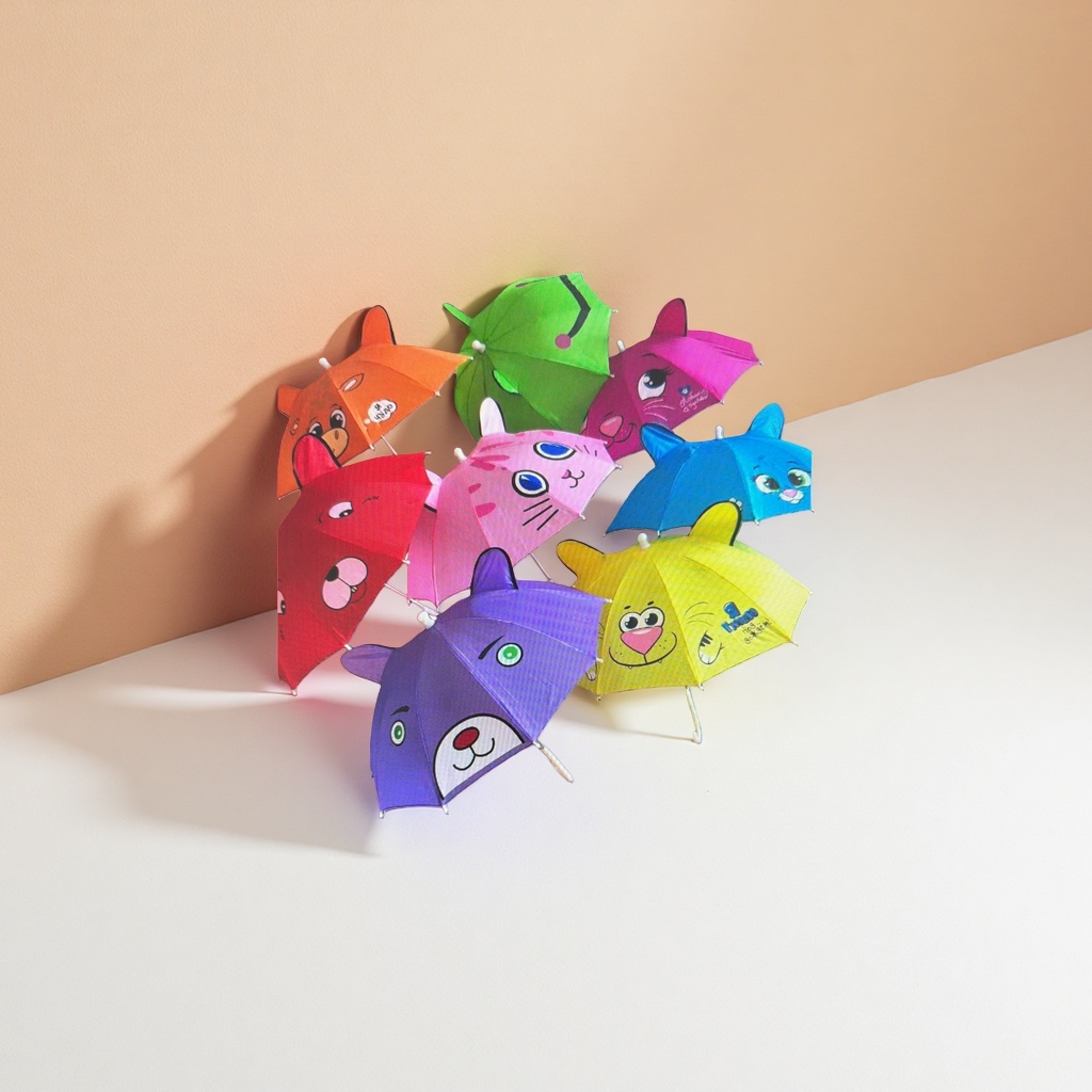 Colorful cartoon animal-shaped umbrella for both weather and rain, waterproof, sun-proof, lightweight and foldable