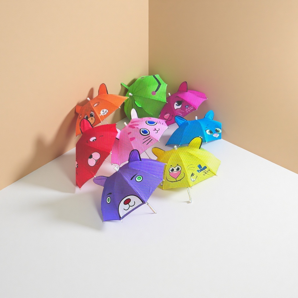 Colorful cartoon animal-shaped umbrella for both weather and rain, waterproof, sun-proof, lightweight and foldable Application Scenario