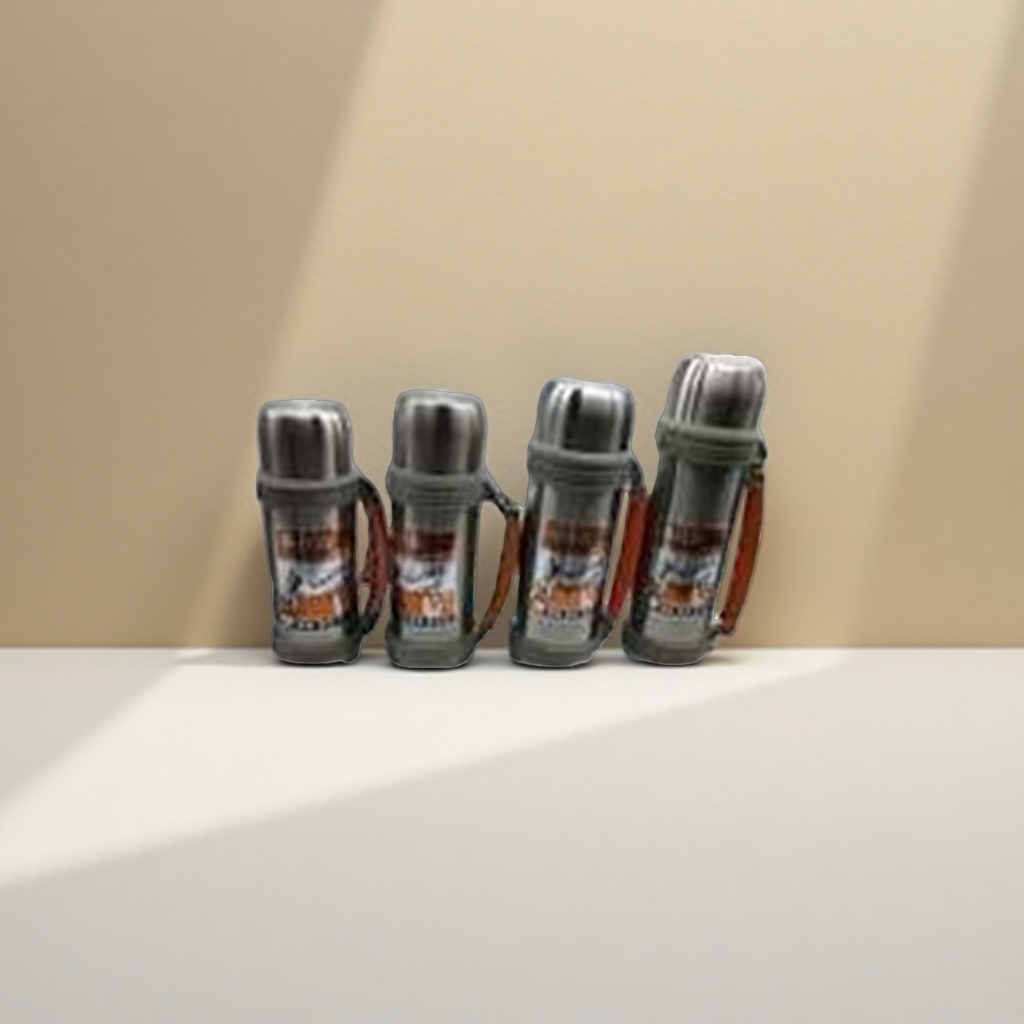 Silver insulated cup 500ml large-capacity portable water bottle for office and home use details Picture