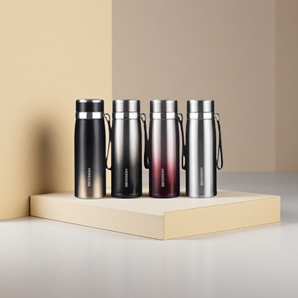 Black and silver gradient stainless steel insulated cup, 500ml vacuum heat insulation, long-lasting cold and heat preservation Application Scenario
