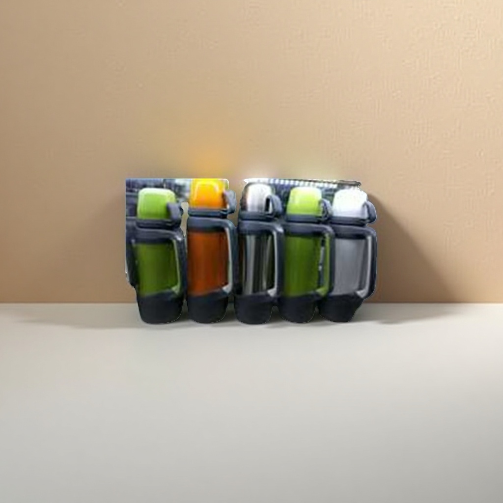 Green, orange and silver three-color insulated kettle, stainless steel vacuum for cold and heat preservation Specification image