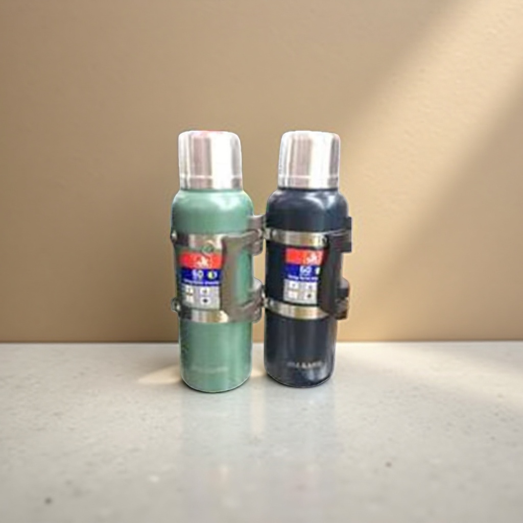 Green and black dual-color insulated cup, 304 stainless steel vacuum insulated portable water cup Specification image