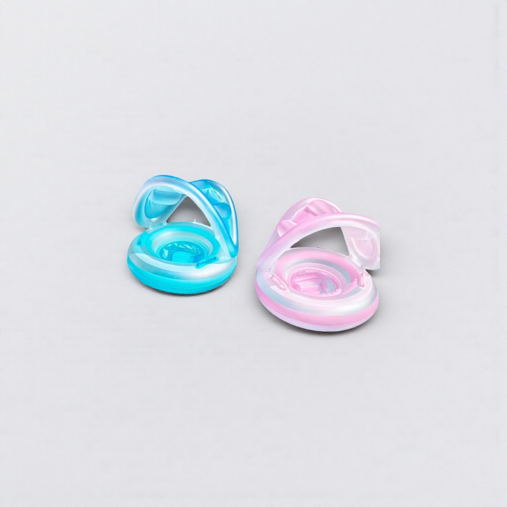 Blue and pink baby swimming rings, adjustable safety swimming rings for babies learning to swim