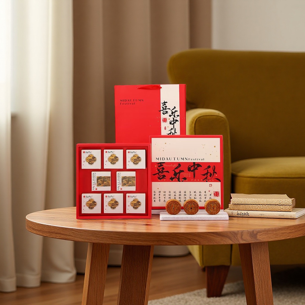 New mooncake packaging boxes for the Mid-Autumn Festival, 4 pieces, 6 pieces, 8 pieces, high-end mooncake boxes, empty boxes, gift boxes, custom logos Application Scenario