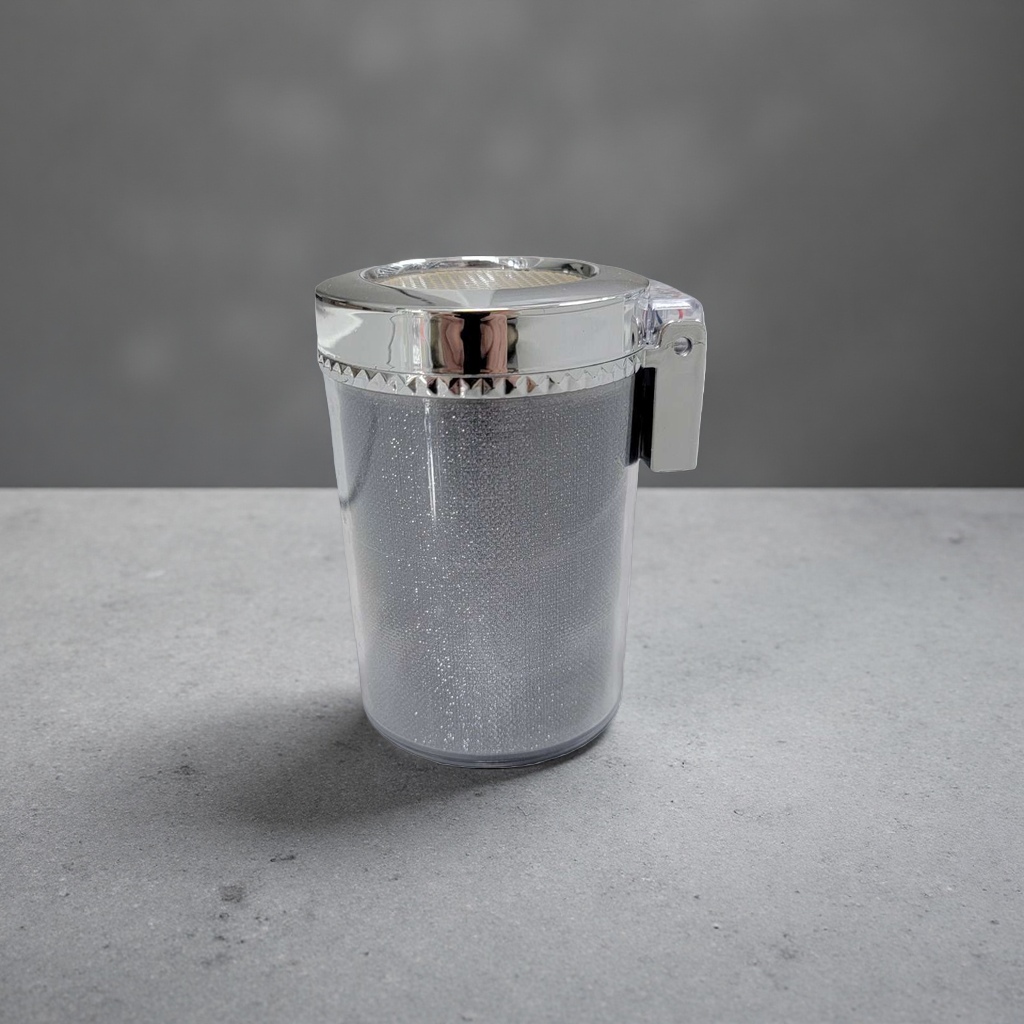Silver glitter powder can cosmetic storage can, metallic glitter powder storage can details Picture