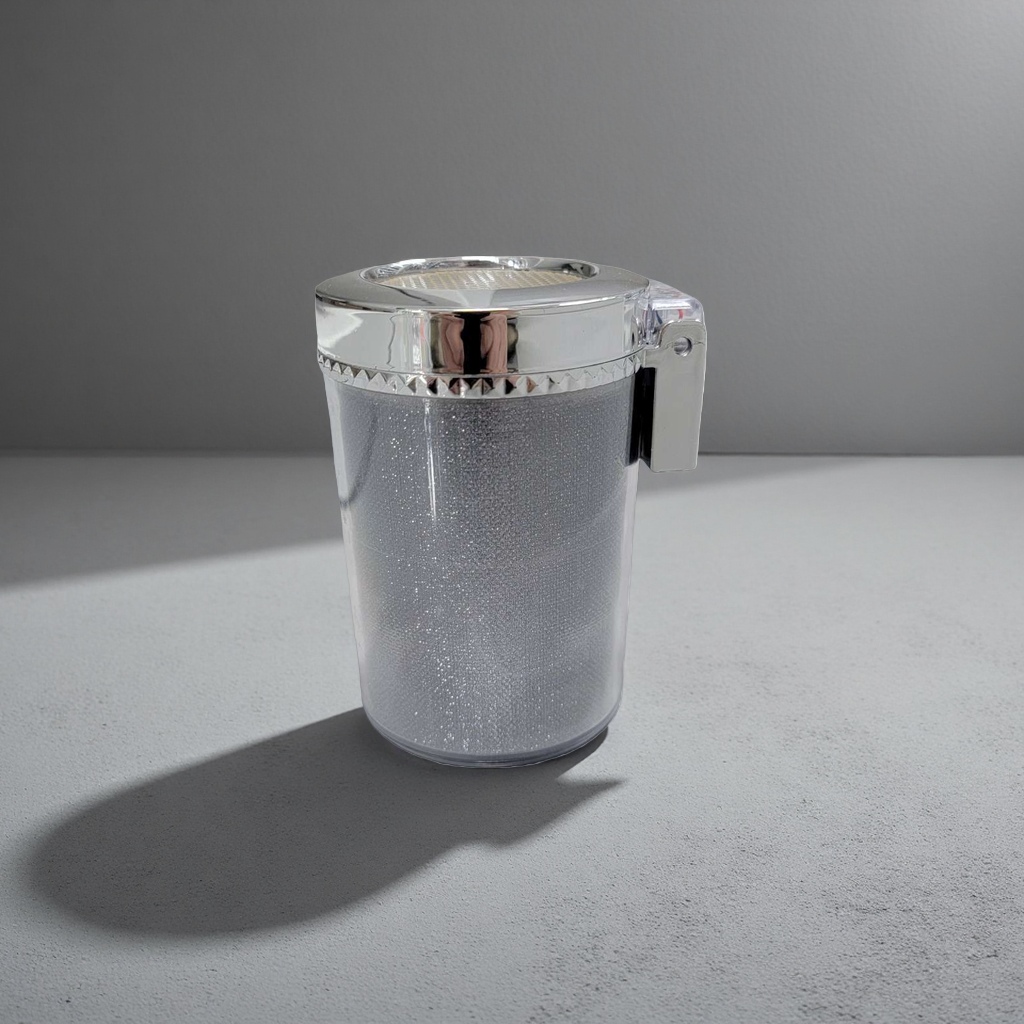 Silver glitter powder can cosmetic storage can, metallic glitter powder storage can Specification image