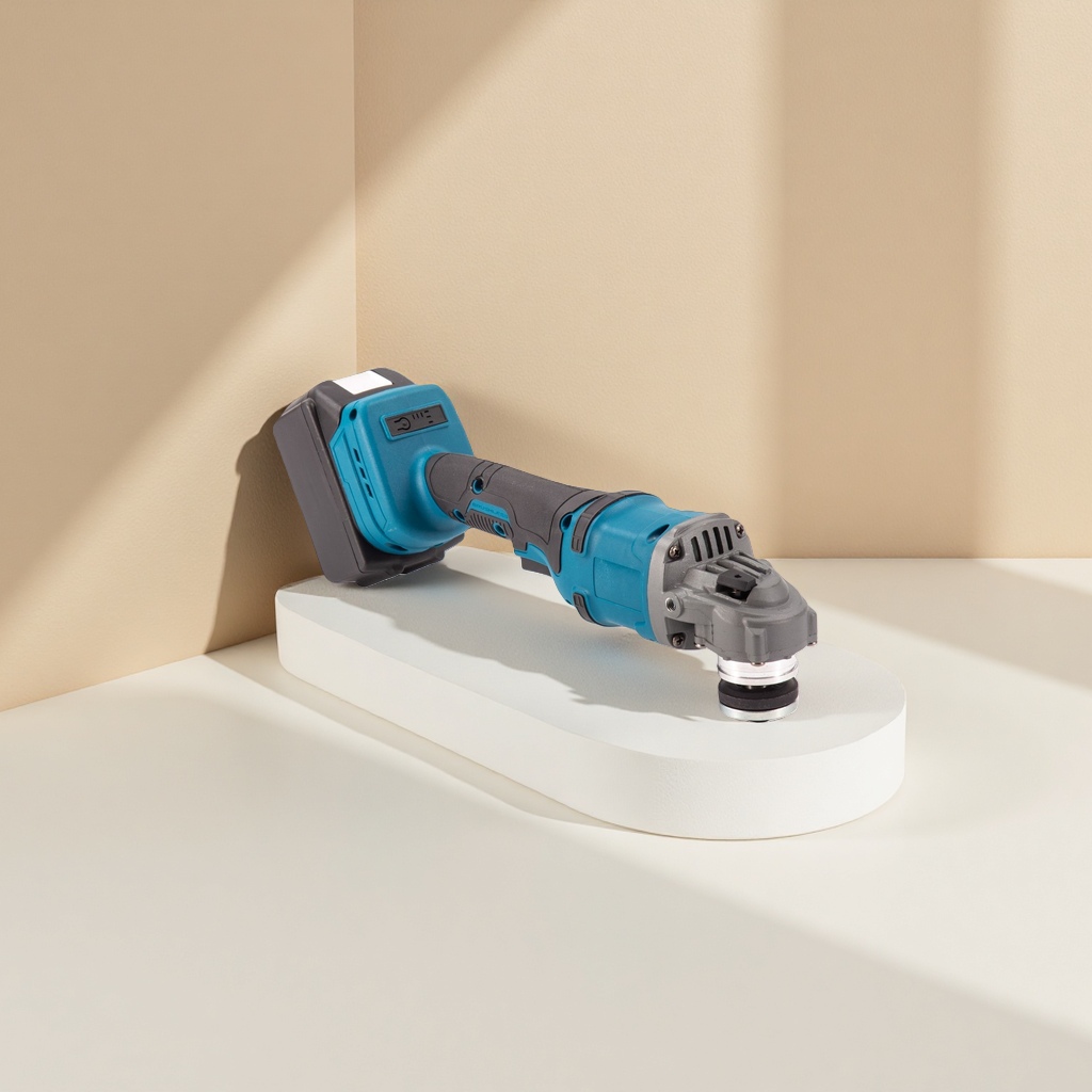 Blue and black electric Angle grinder 100mm handheld grinding, polishing and cutting tool Specification image