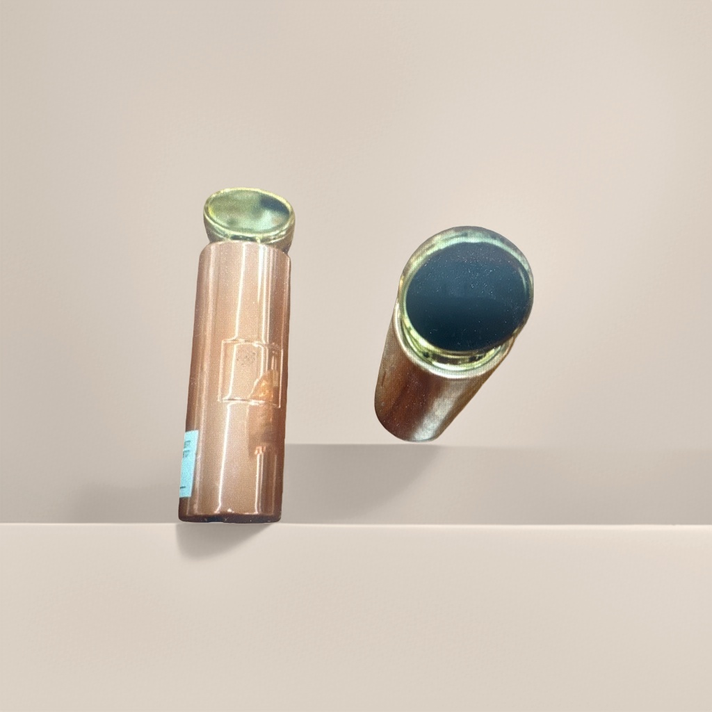 Copper-colored shell and golden cap lipstick, long-lasting color and moisturizing lipstick Specification image