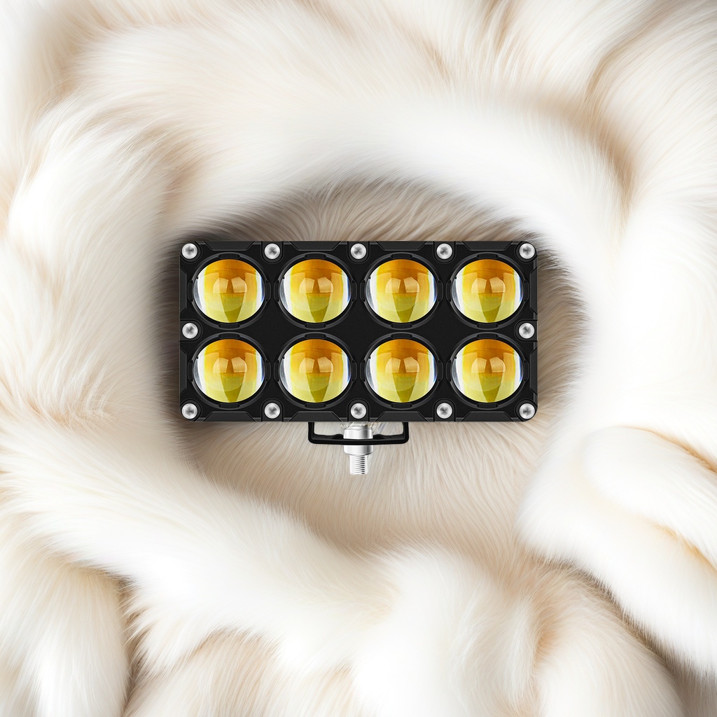 Black six-lamp LED light group vehicle lighting fixtures are waterproof, durable, high-brightness and suitable for night driving details Picture