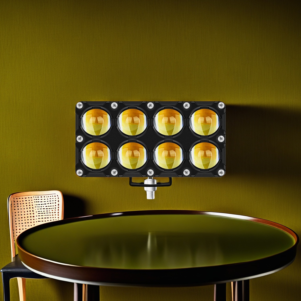 Black six-lamp LED light group vehicle lighting fixtures are waterproof, durable, high-brightness and suitable for night driving