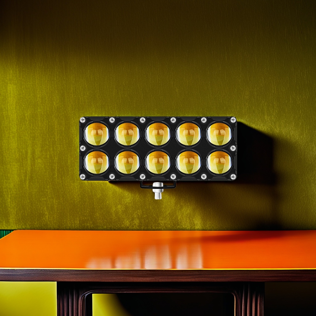 Black six-lamp LED light group vehicle lighting fixtures are waterproof, durable, high-brightness and suitable for night driving Specification image
