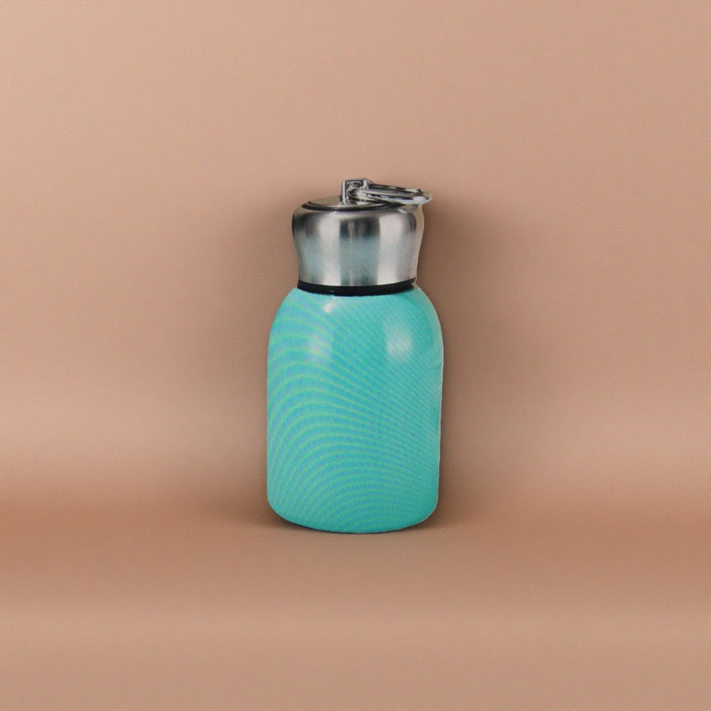 500ml greenish-blue spiral-patterned glass water cup, heat-resistant, comfortable to hold, suitable for home and office use