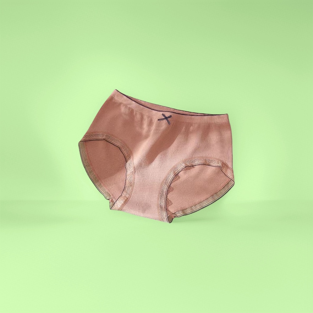 ملابس داخلية وردية وردية غير منقوشة من القطن الخالص Specification image