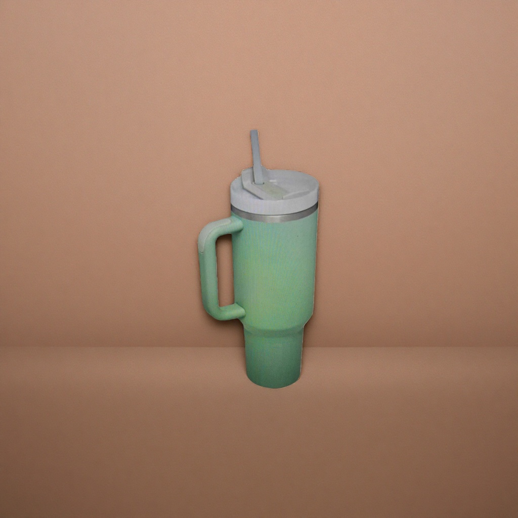 Green insulated cup, stainless steel vacuum heat preservation, 500ml, portable for home and office use Specification image