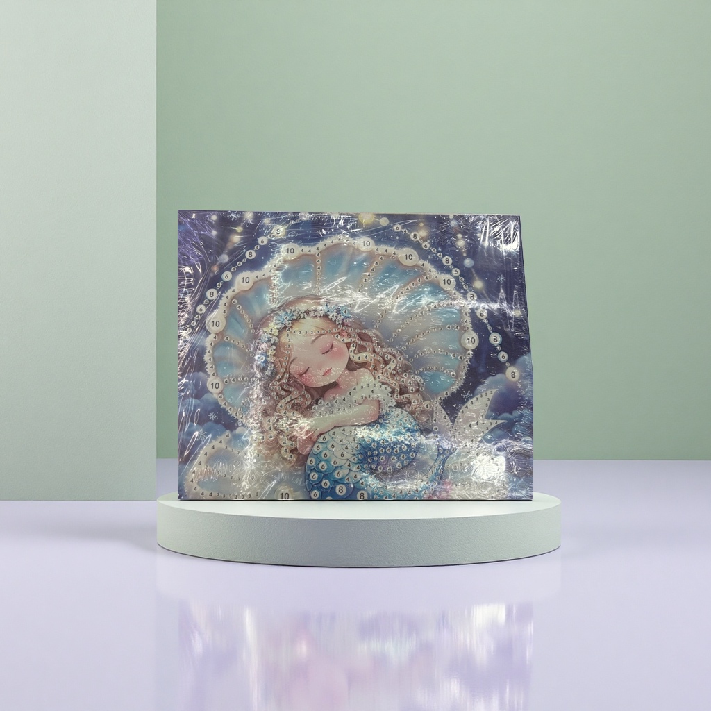 蓝色星空美人鱼钻石画DIY手工装饰画套装