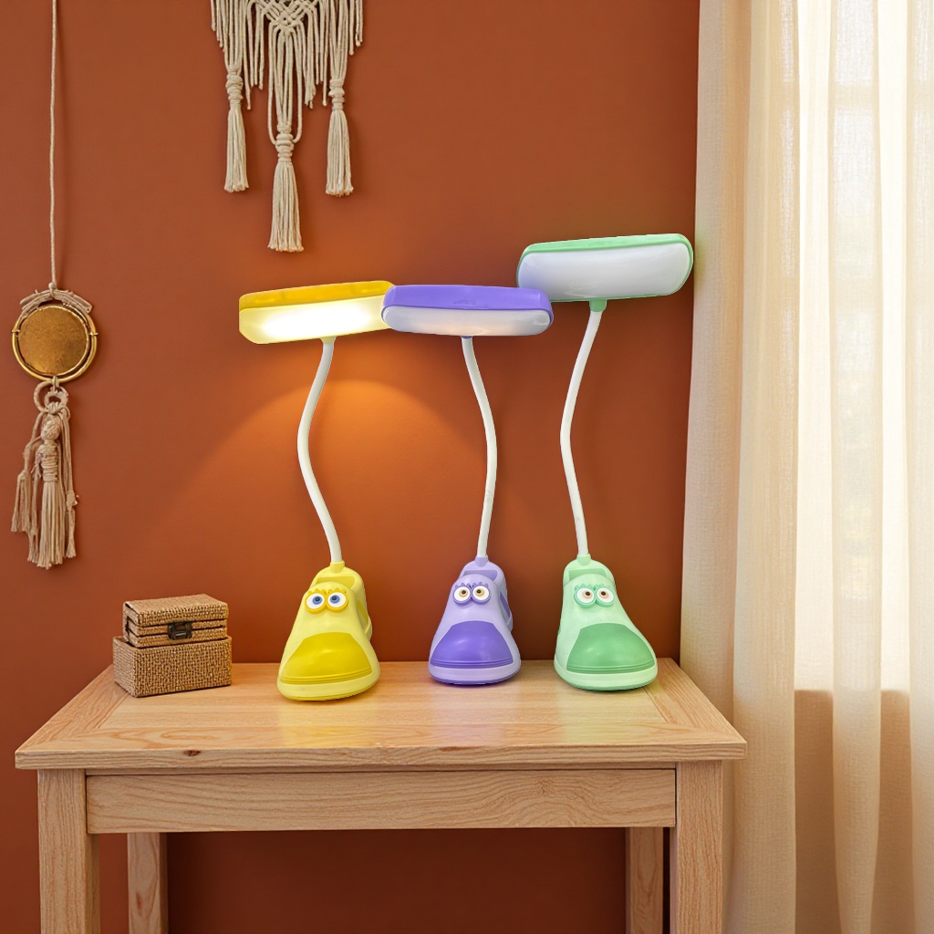 Colorful cartoon children's desk lamp, dimmable eye-protecting learning lamp, multi-color design creative desktop desk lamp details Picture