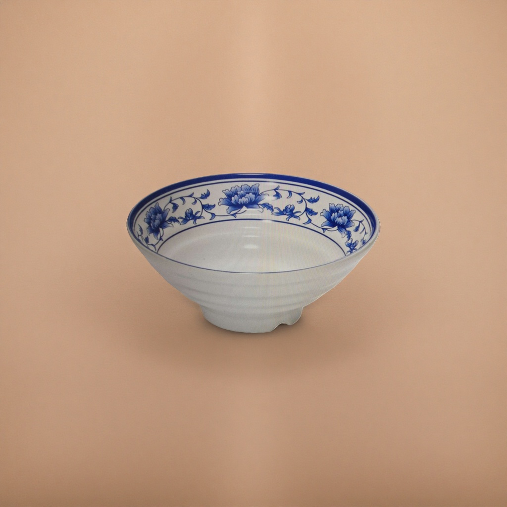 Blue and white porcelain bowls, household ceramic tableware bowls, rice bowls, soup bowls, simple Chinese-style tableware Application Scenario