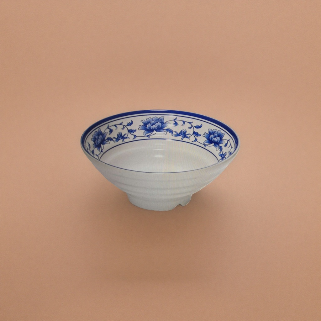 Blue and white porcelain bowls, household ceramic tableware bowls, rice bowls, soup bowls, simple Chinese-style tableware Specification image
