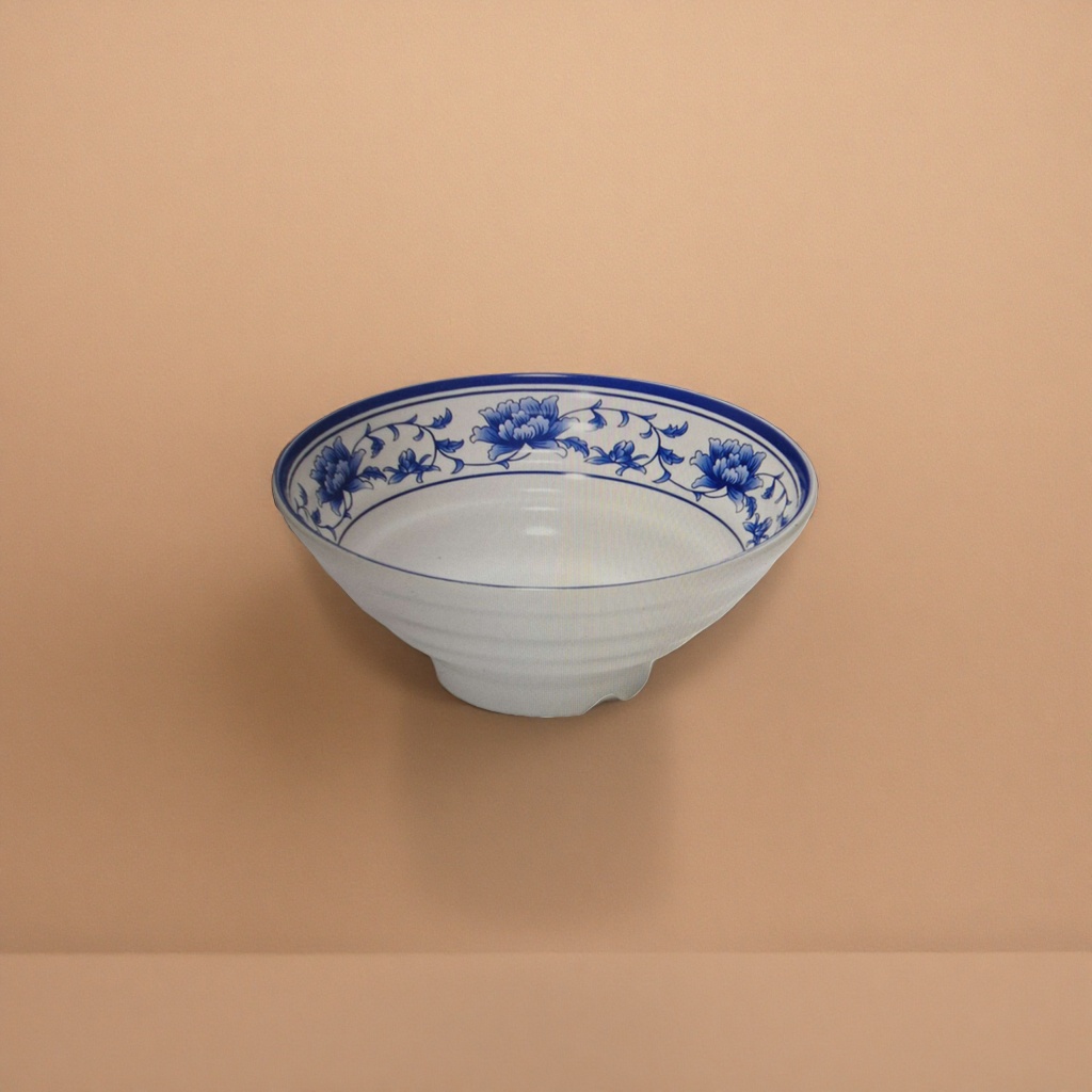 Blue and white porcelain bowls, household ceramic tableware bowls, rice bowls, soup bowls, simple Chinese-style tableware details Picture
