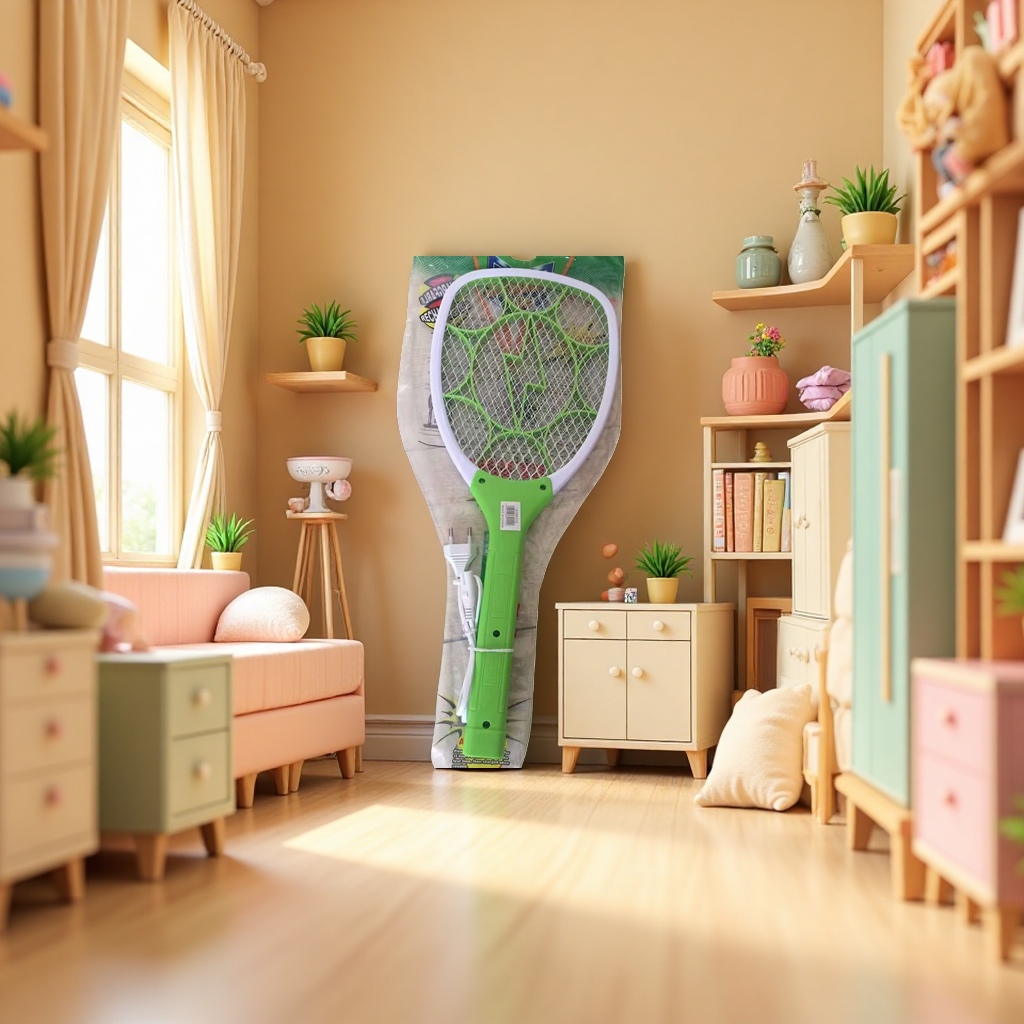 Green electric mosquito swatter, rechargeable mosquito killer, household, highly efficient, quiet and foldable 11111 Application Scenario