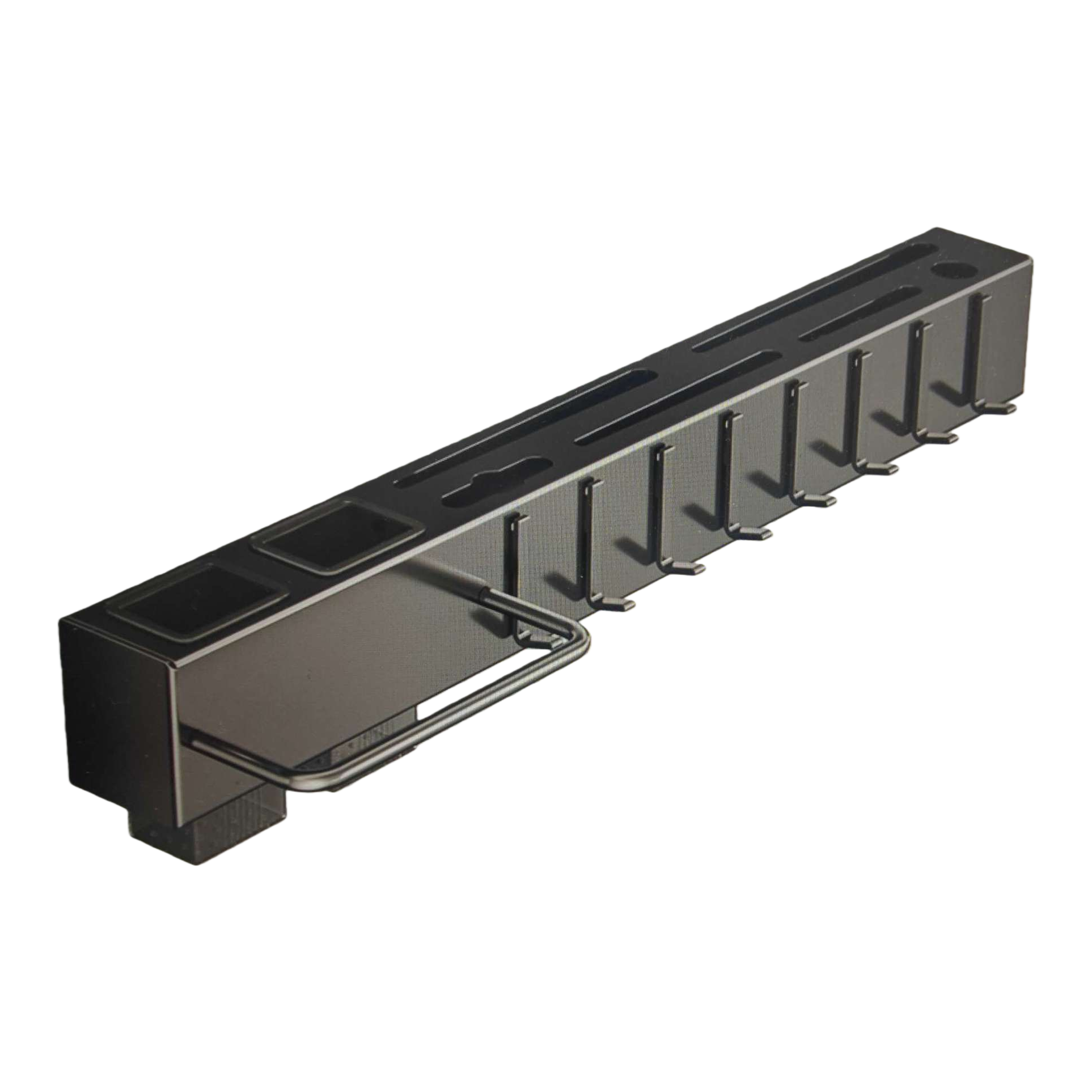 Black metal multi-layer storage rack, suitable for living room, bedroom and balcony, load-bearing and durable Item Picture