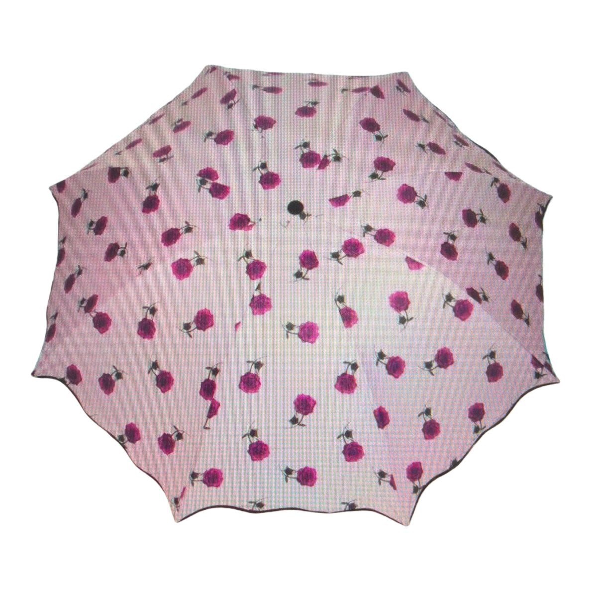 Pink rose pattern all-weather umbrella, waterproof, sun-proof, lightweight and foldable, specially designed for ladies Item Picture