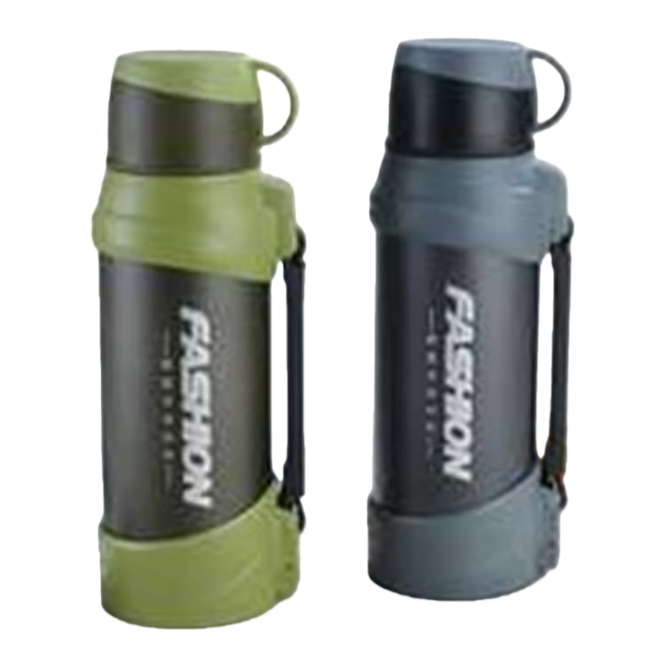 Green and gray dual-color insulated cup, 304 stainless steel vacuum insulated portable water cup Item Picture