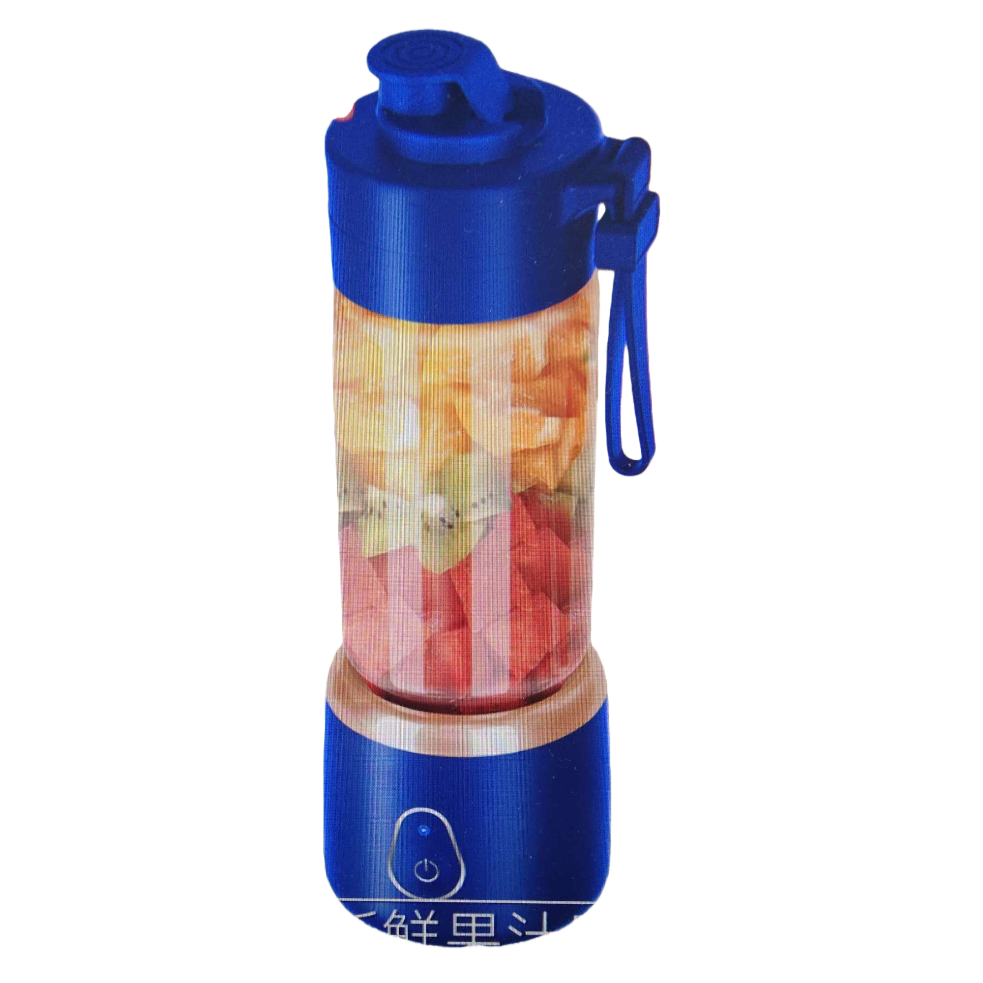 عصارة زرقاء وكأس فاكهة شفافة ذات قاعدة زرقاء من فاكهة زرقاء Item Picture