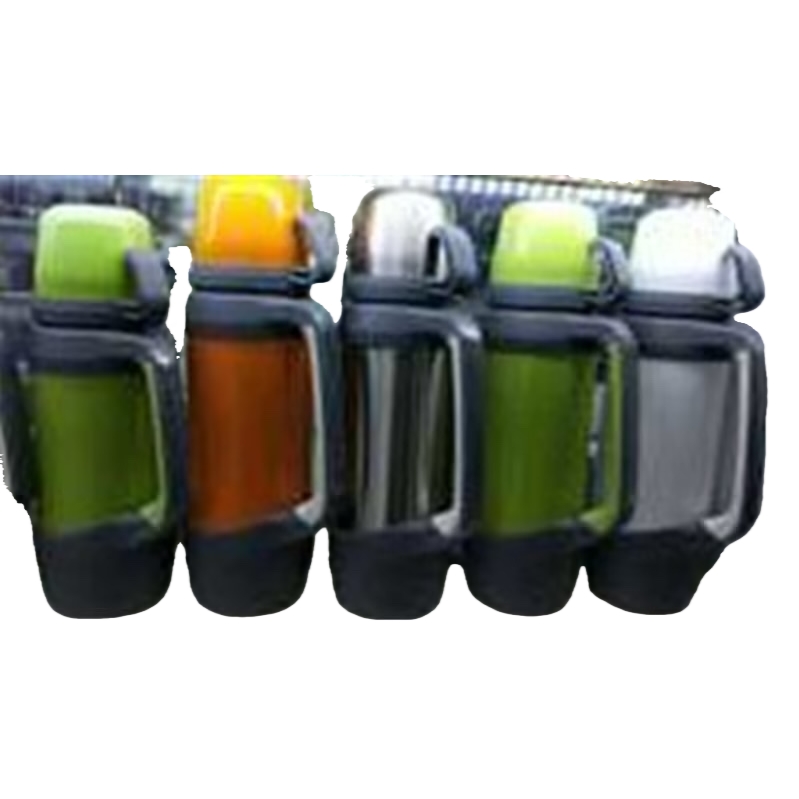 Green, orange and silver three-color insulated kettle, stainless steel vacuum for cold and heat preservation Item Picture
