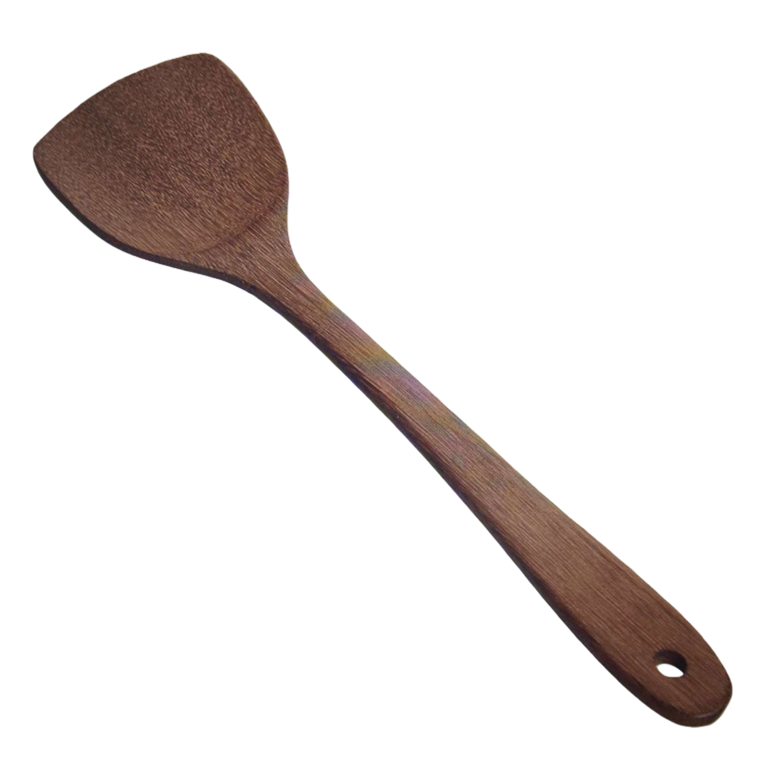 Brown wooden spatula, a long-handled, heat-resistant and scratch-resistant stir-frying spoon for kitchen use Item Picture