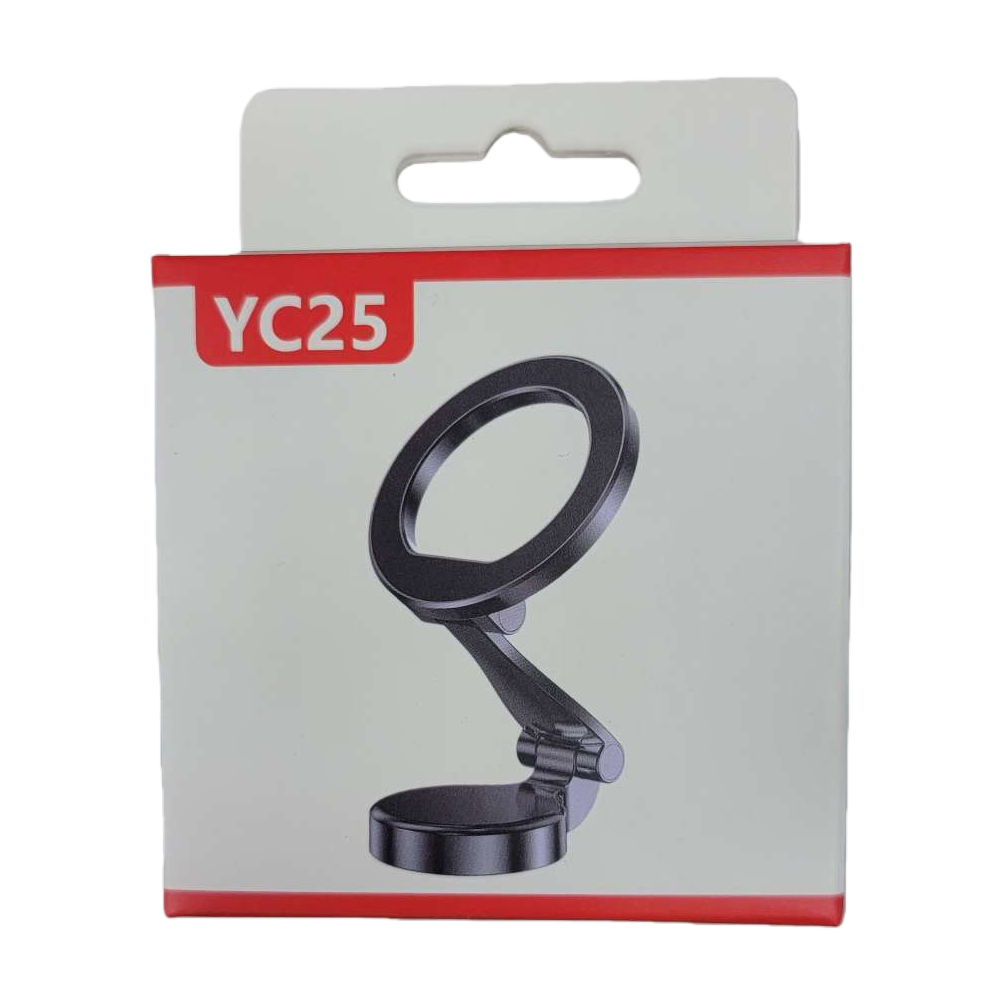 YC25 white packaging box mobile phone stand, dual-purpose desktop and car, adjustable and stable support Item Picture