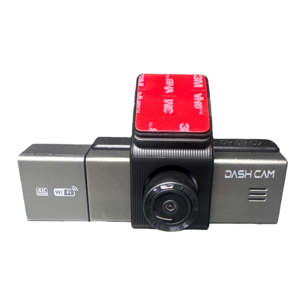 The black dashcam is topped with red 3M VHB double-sided tape for high-definition night vision parking monitoring Item Picture