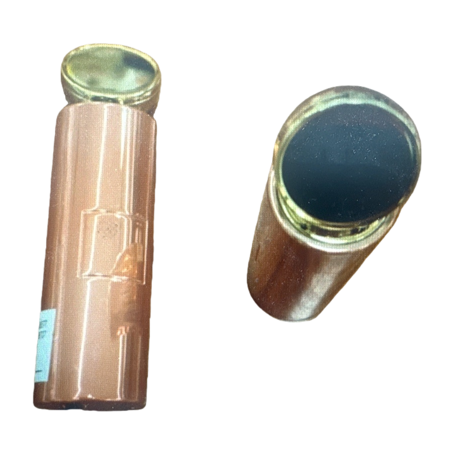 Copper-colored shell and golden cap lipstick, long-lasting color and moisturizing lipstick Item Picture