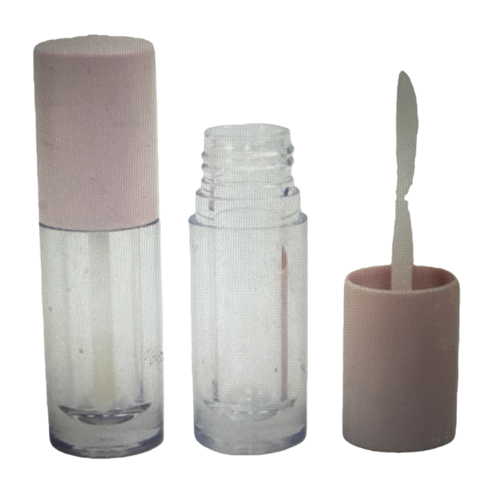 Pink cap, transparent bottle body, lip gloss, empty bottle, cosmetic dispensing bottle, portable beauty storage bottle Item Picture