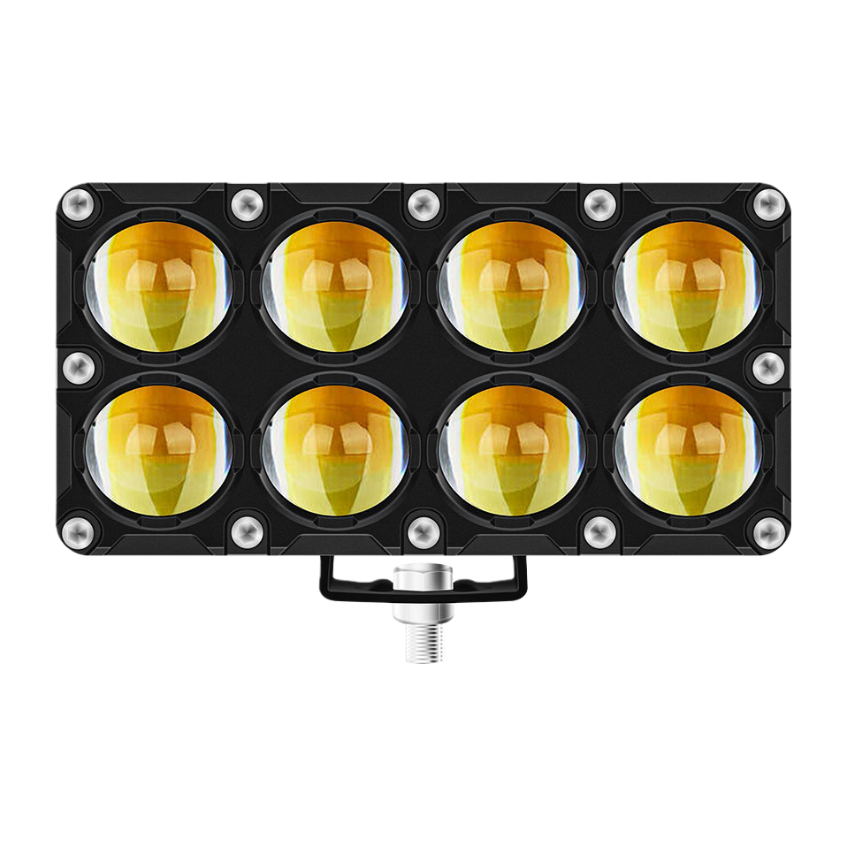 Black six-lamp LED light group vehicle lighting fixtures are waterproof, durable, high-brightness and suitable for night driving Item Picture