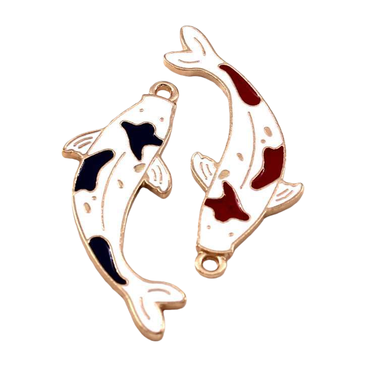 Colorful koi pendant, 925 sterling silver gold-plated, fashionable and versatile necklace accessory for women Item Picture