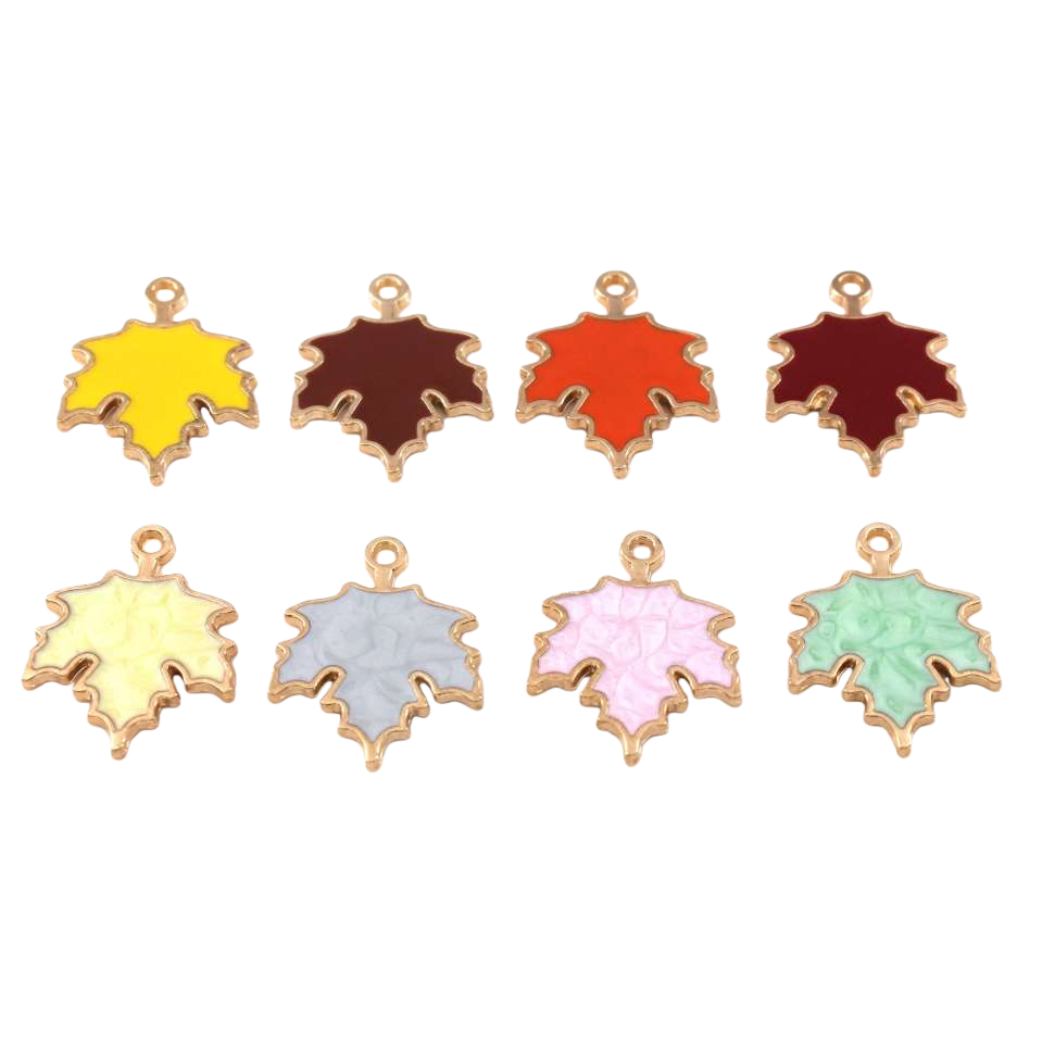 Colorful maple leaf pendant 925 sterling silver women's necklace, light luxury and niche design style Item Picture
