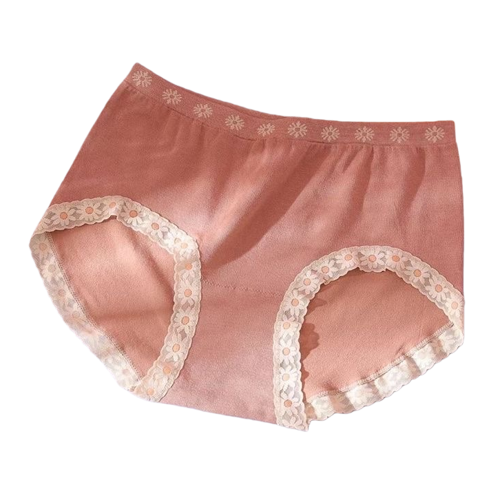 ملابس داخلية وردية وردية من القطن النقي بشكل مريح وخفيف الظهر Item Picture