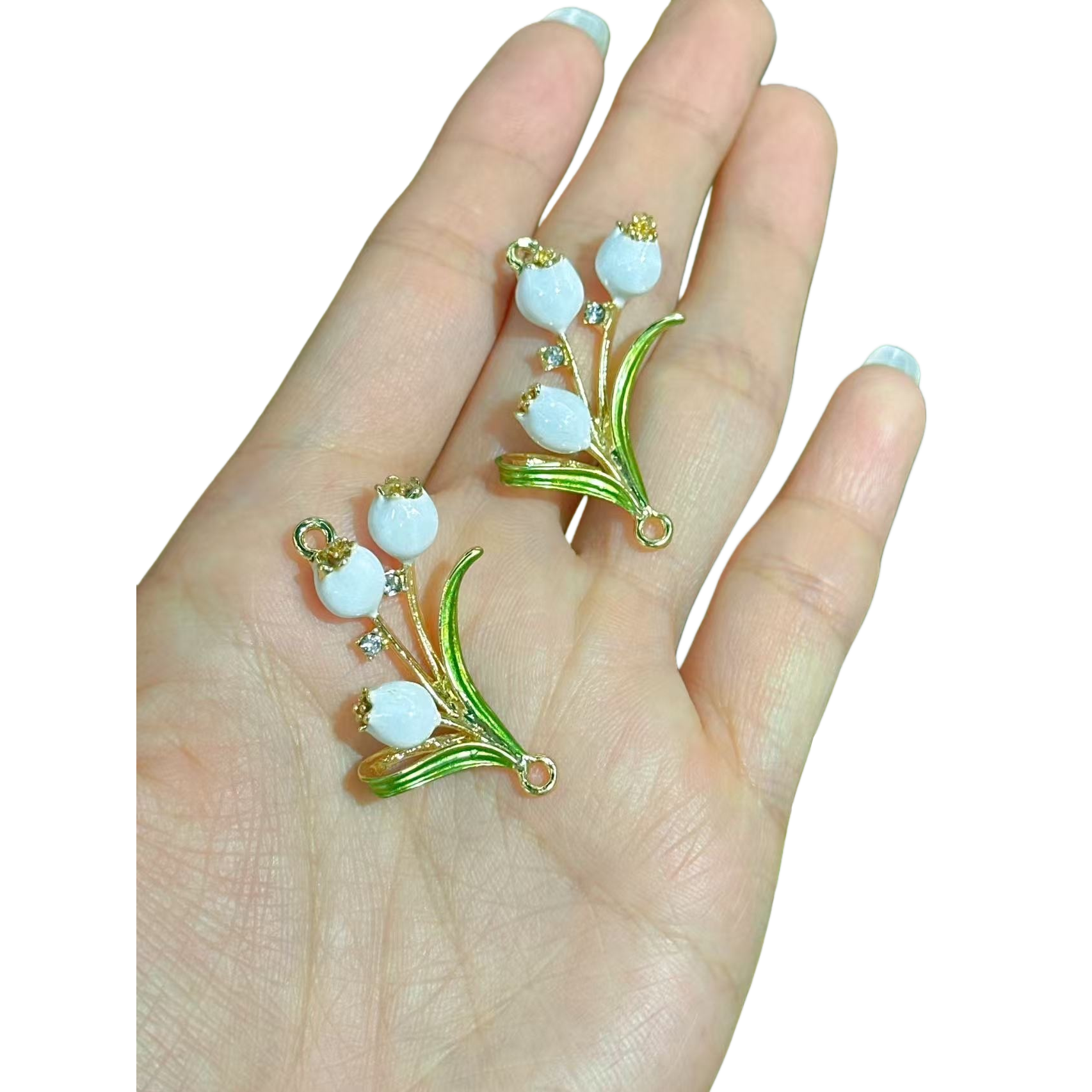 Colgante blanco de muguet 925 plata de ley collar para mujeres lujo ligero sentido del diseño de nicho Item Picture