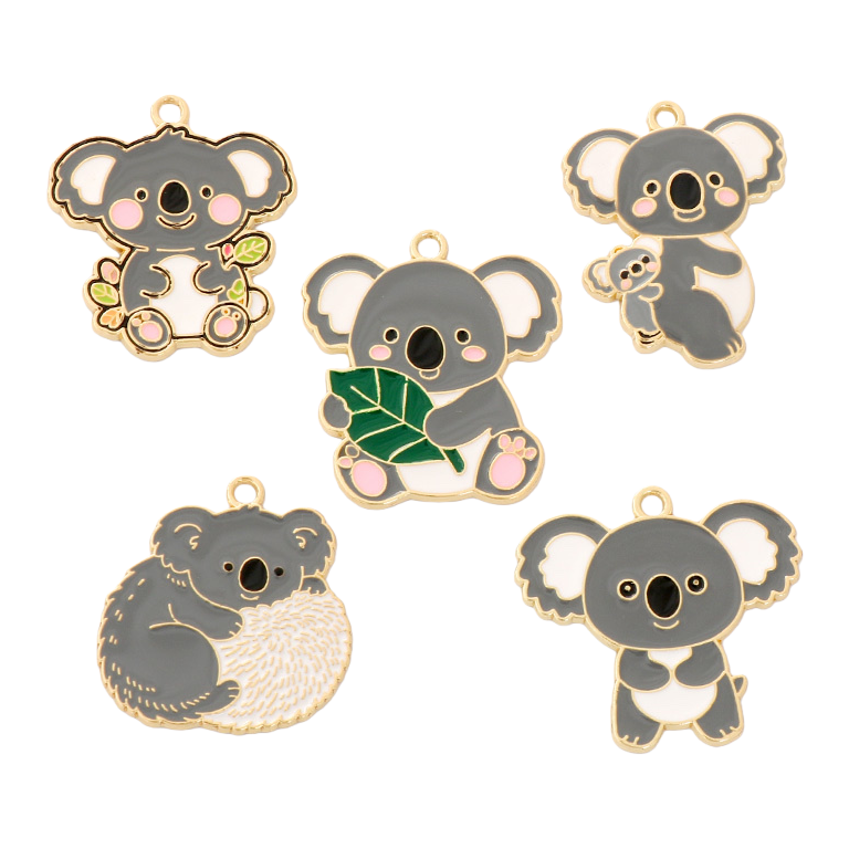The grey koala-shaped pendant is a fashionable, cute and adorable accessory suitable for both men and women Item Picture