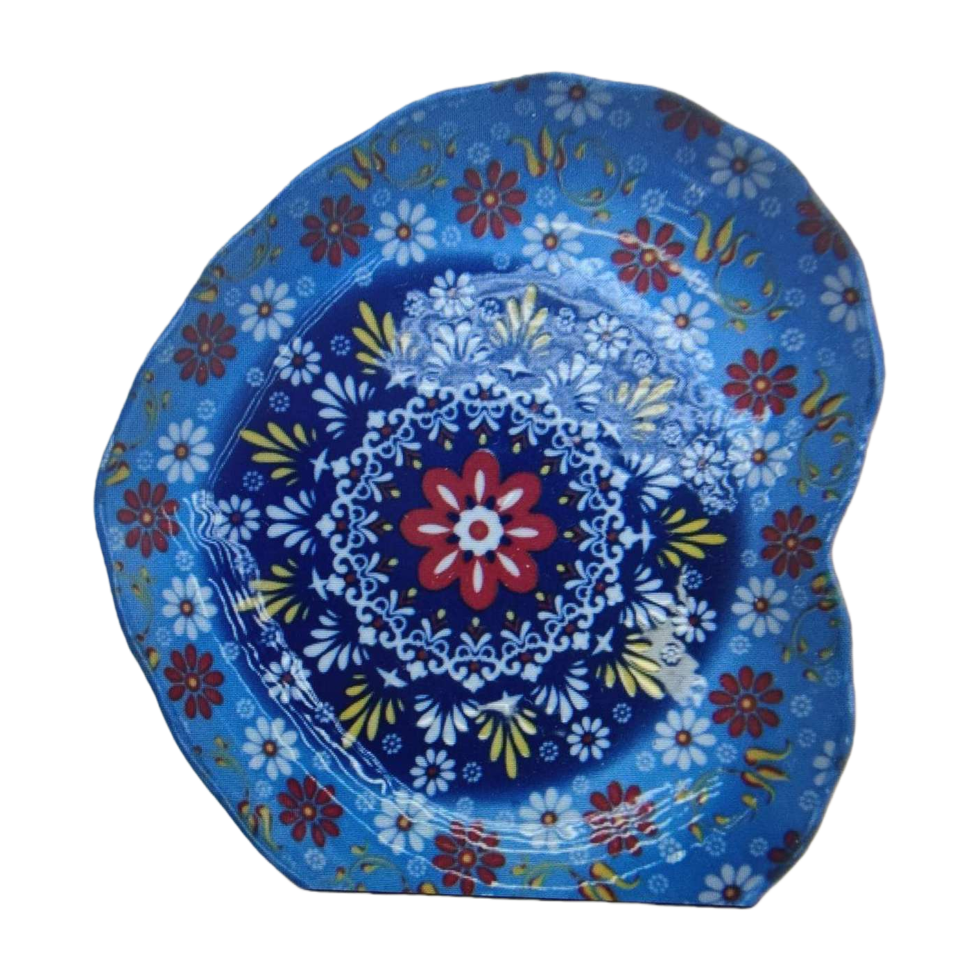 Blue floral patterned ceramic plates, home dining plates, decorative plating, underglaze painting technique Item Picture
